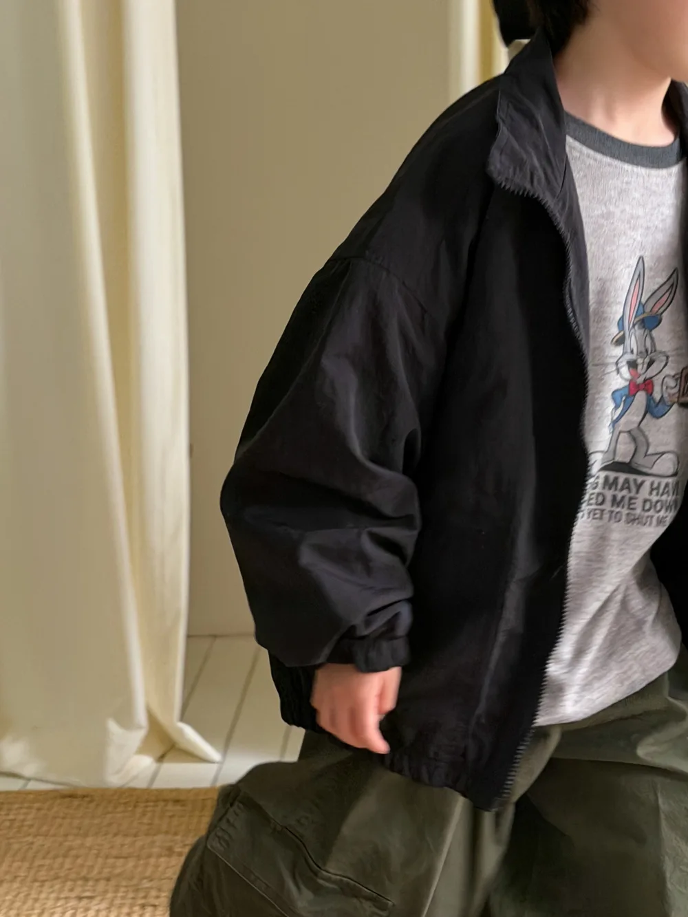 Children's Coat 2026 Autumn Boys and Girls Korean Zipper Letter Jacket Children's Loose Casual Top