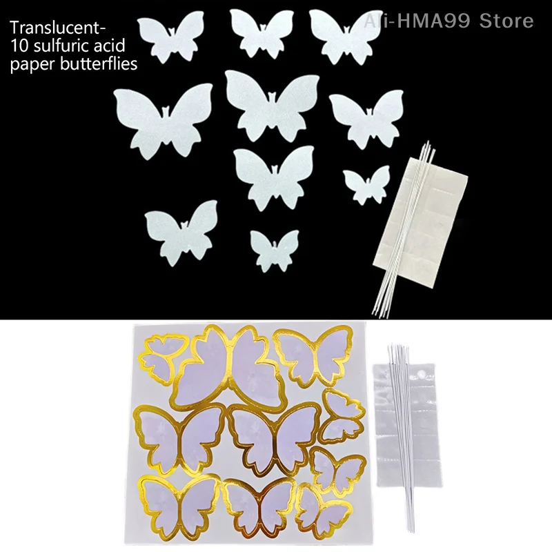 

1Set Butterfly Cake Decoration Party Supplies Diy 3D Butterfly Cake Topper Decorative Birthday Wedding Cake Insert Accessories