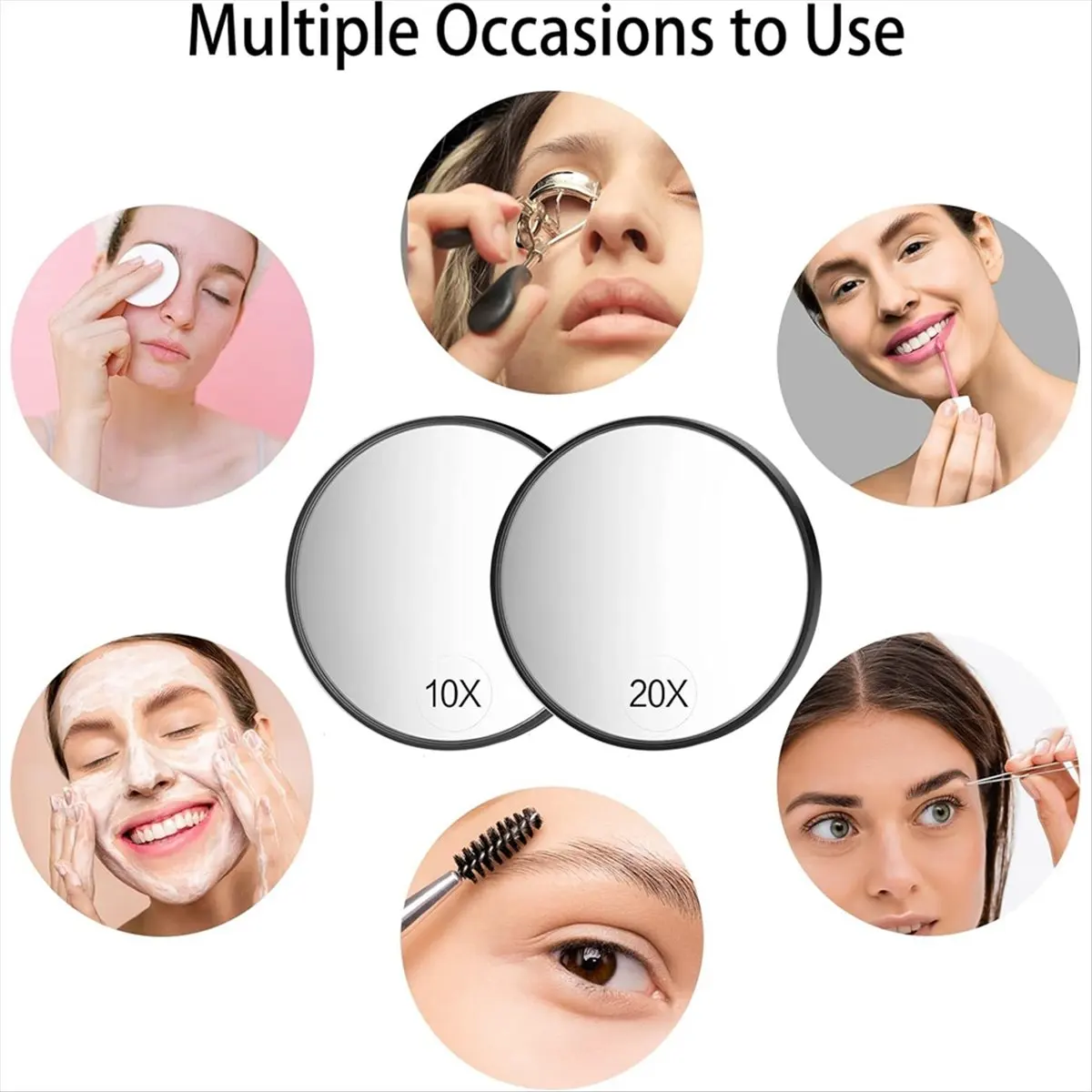 High-quality measuring tools Magnifying Mirror Small Travel Magnifying Mirror and Tweezers Kit in Stock