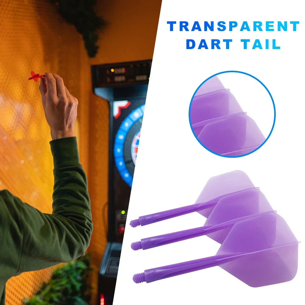 6/3 pçs 2ba integrado dardo voos eixo anti-queda profissional transparente plástico voos e eixos dardo acessórios kit