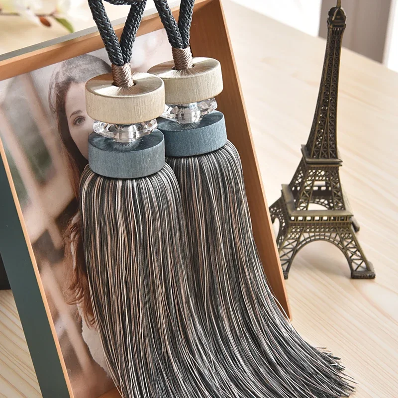 2Pcs Modern Curtain Hanging Ball Curtains Tassels Curtain Tiebacks Bandages Brushes Curtain Accessories