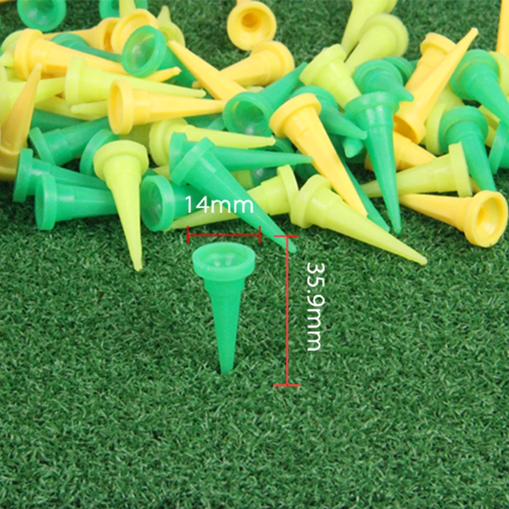 50Pcs/Set 36mm HDPE Plastic Golf Tee Tees Holder Replacement Driving Range Hitting Trainer Club Accessories Random Color