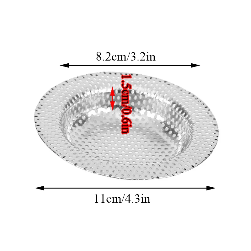 7/9/11cm de aço inoxidável filtro pia água da cozinha malha filtro dreno de chão capa cozinha ferramenta banheiro chuveiro cabelo remover