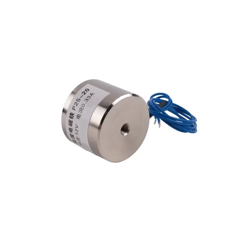 ABVT-LS-P25/20 DC12V 5Kg Electric Lifting Magnet Electromagnet Solenoid 10.8Mm