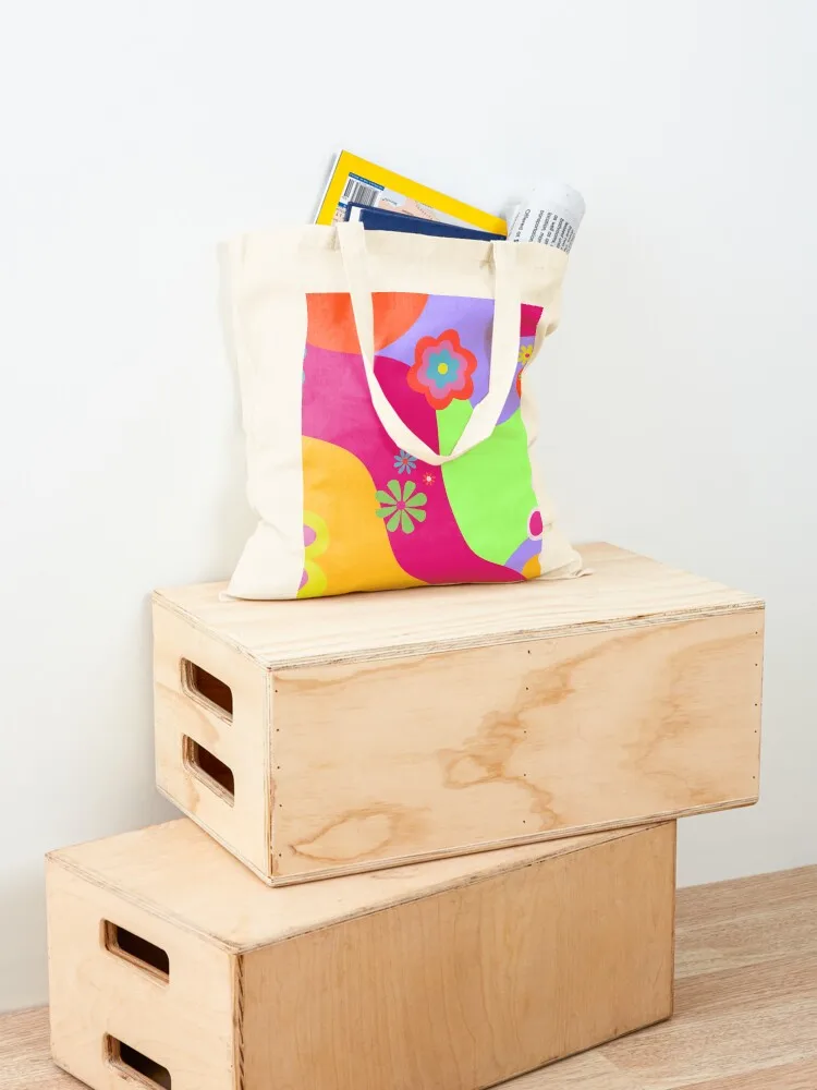 Flower power Tote Bag hand bag ladies sacs de shopping supermarket folding bag eco folding