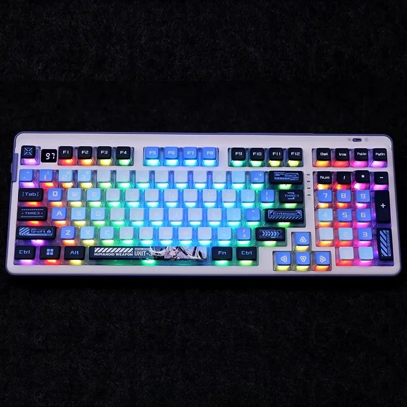 Imagem -04 - Liliana Personalizado Conjunto Keycap Cinco-sided Sublimação Asa Perfil Anime Acessórios Teclado Mecânico Presente Chave 117