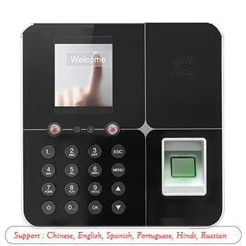 F880Y Face Recognition Fingerprint Time Attendance Machine Punching Machine Black Support Multiple Languages