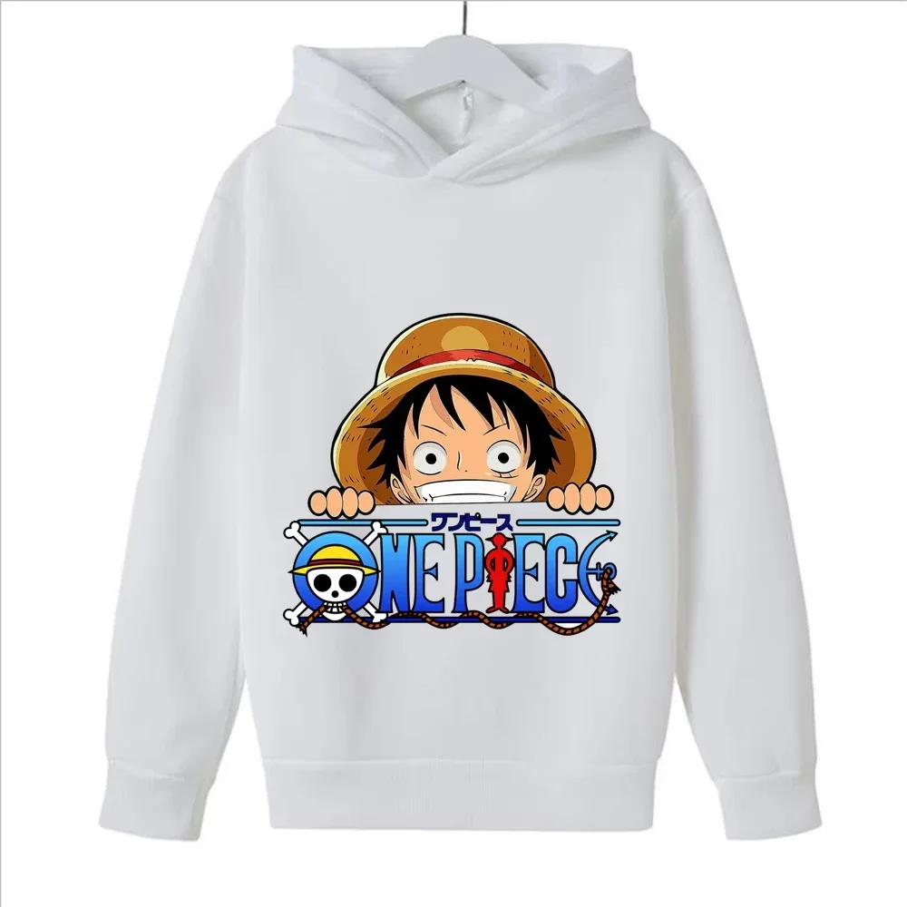 One Piece Luffy Kinder-Kapuzenpullover mit Grafik, Jungen- und Mädchen-Kapuzen-Sweatshirt mit Kordelzug, Anime-Print, lässiges Oberteil – Detail 7