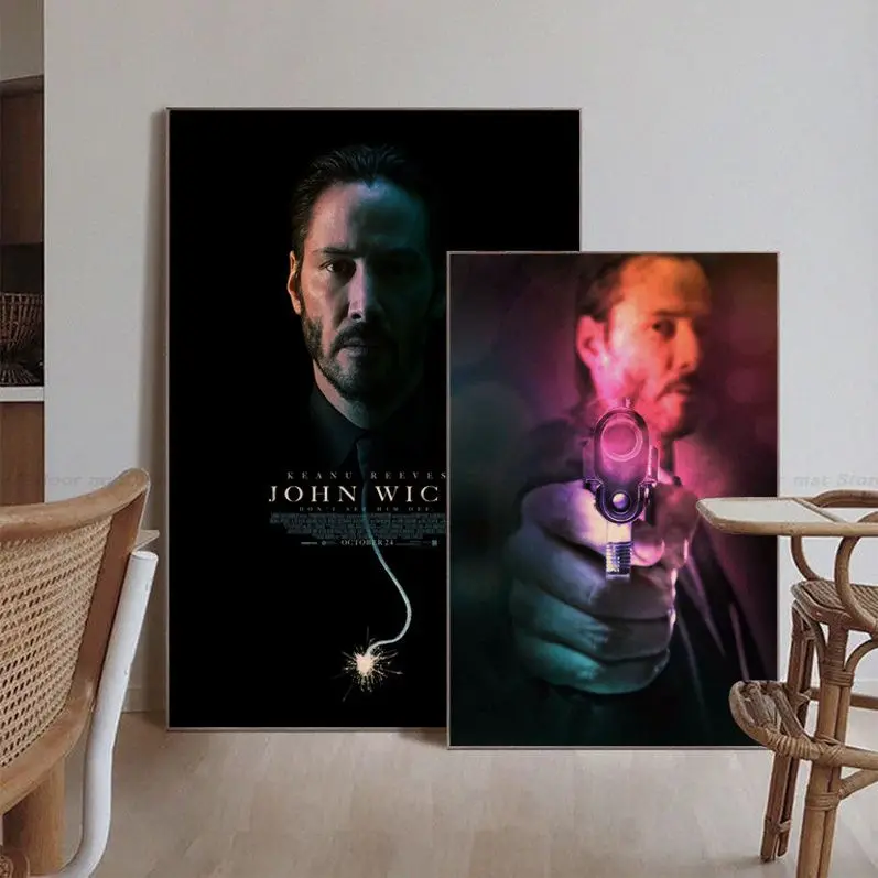 John Wick Classic Anime Poster Vintage Room Bar Cafe Decor Nordic Home Decor