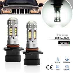 For Jeep Grand Cherokee WG 1999-2004 9005XS HB3A 9006XS HB4A Led Headlight Dipped Main Beam Bulb Headlamp Canbus No Flickers