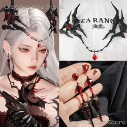 Love and Deepspace Sylus Cosplay Dragon Horn Mask Headwear Clothes Game Qinche Game Halloween Couple Cosplay Decors Accessories