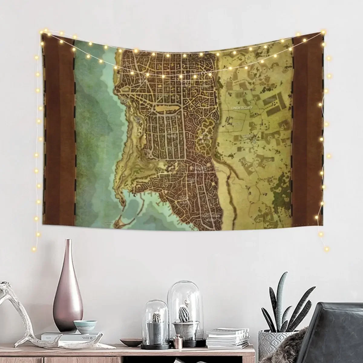 Waterdeep City Map 2 Tapestry Room Decorating Aesthetic Decor Home Aesthetic Home Decor Wallpapers Home Decor Tapestry