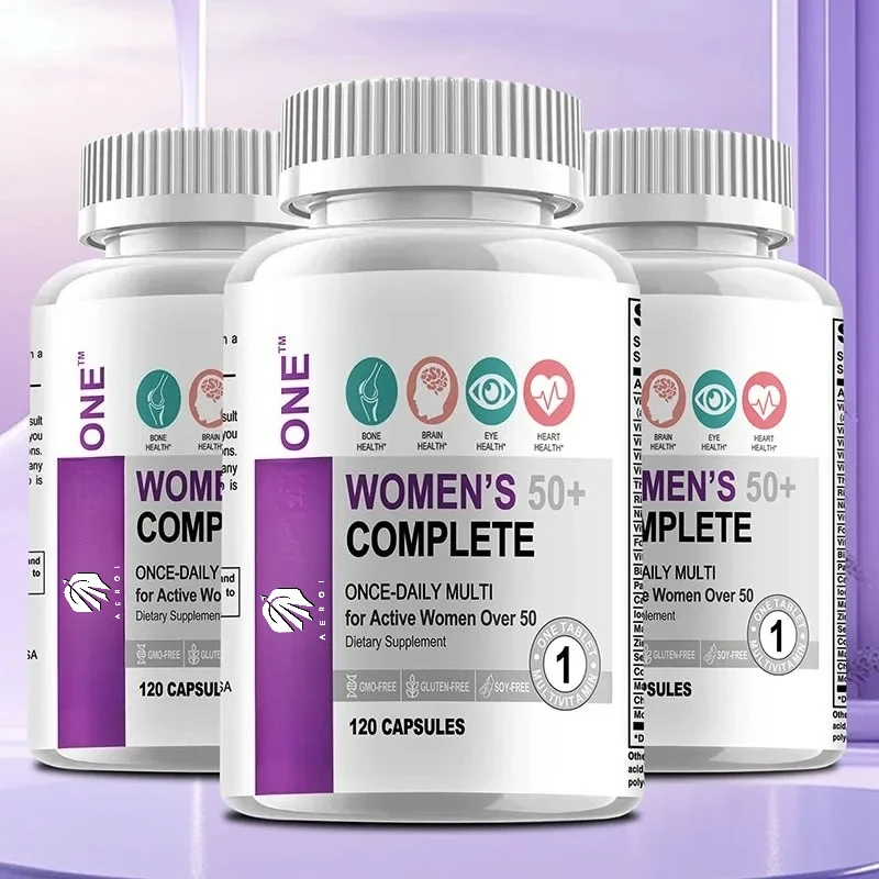 

Женский полный мультивитамин на 50 лет — система мозга, сердца, пищеварения и иммунитета, поддержка здоровья и метаболизма