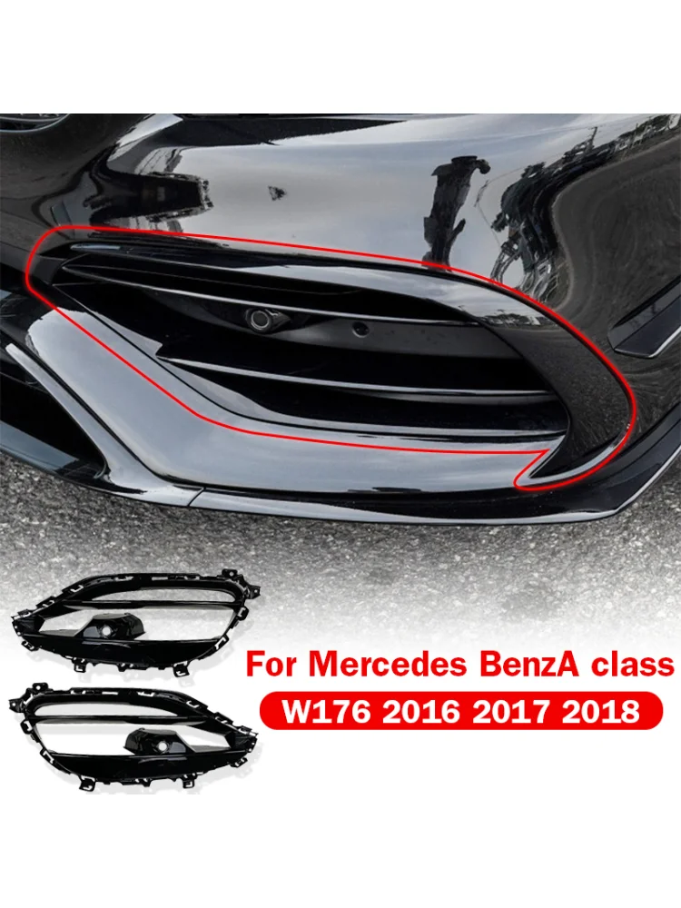 Mistlamp Grille Frame Decoratieve Cover Voor Mercedes Voor Benz A Klasse A45 W176 2016 2017 2018 Voor Amg Auto-Auto Accessoires - afbeelding 2