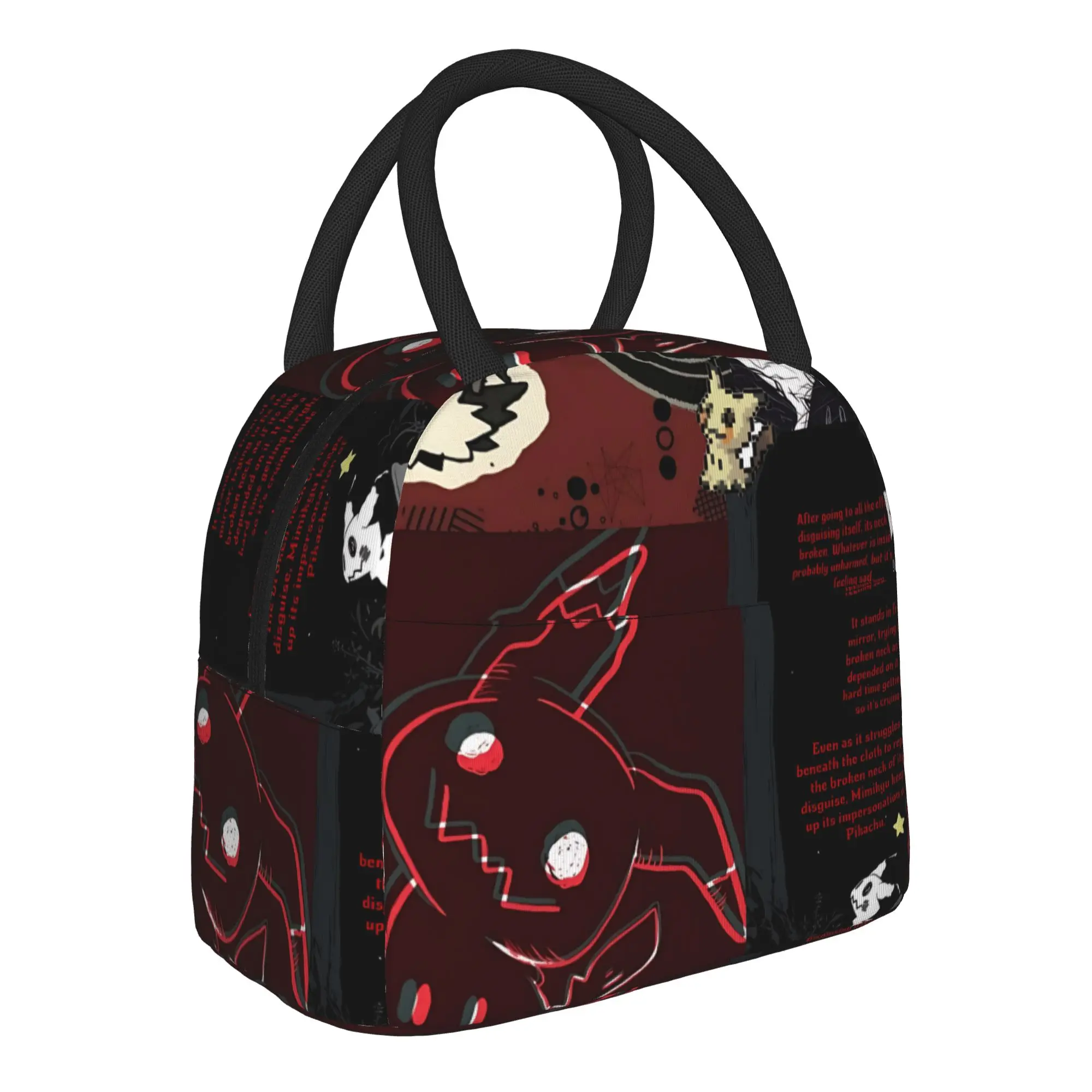 Pokemon Halloween Mimikyu Handbag Insulated Lunch Bag Ice Pack Rice Bag  bolsa Student Bento Lunch Handbag Insulation