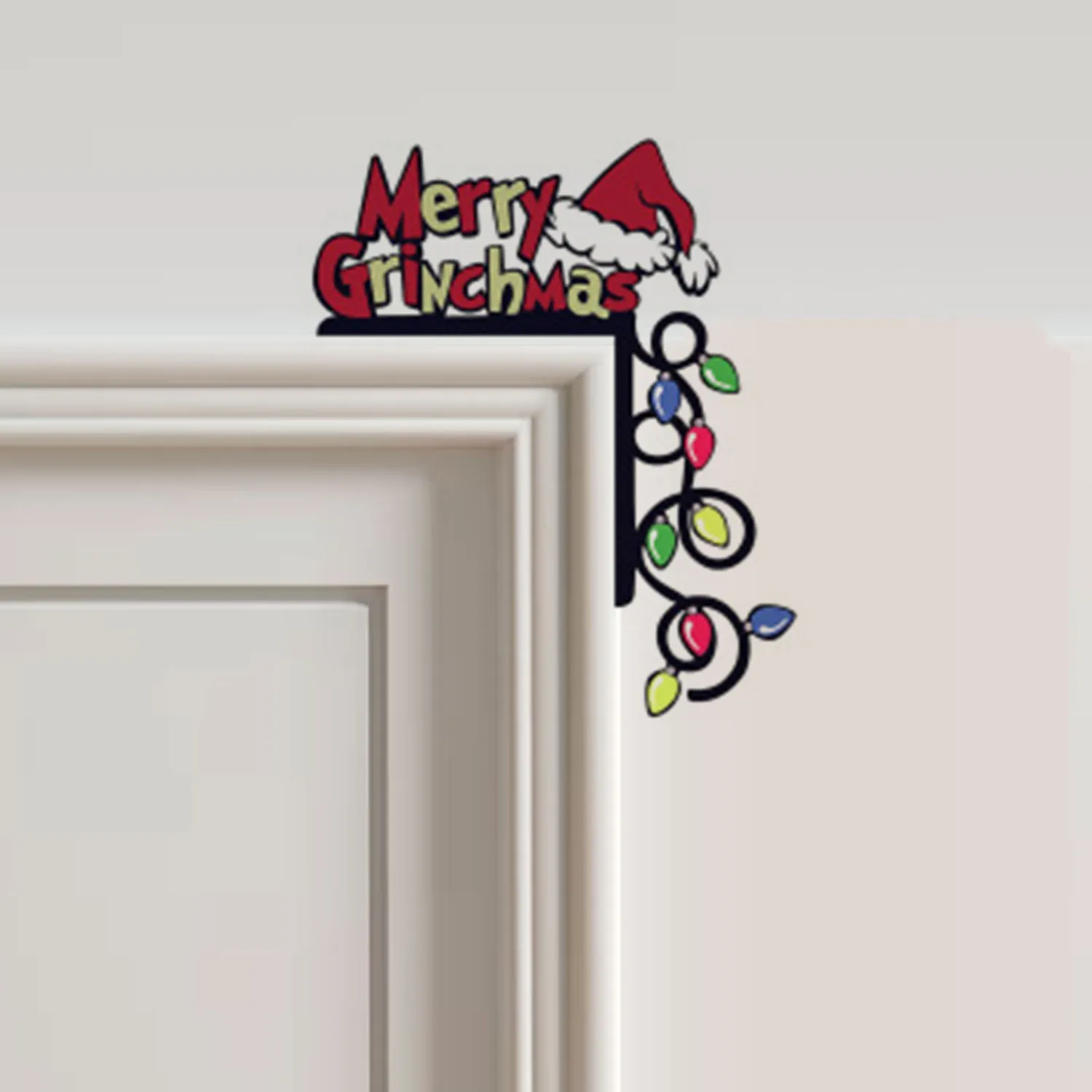 Enchanting Christmas Light Garland Door Topper - Home Decor Lacking Electricity and Feathers