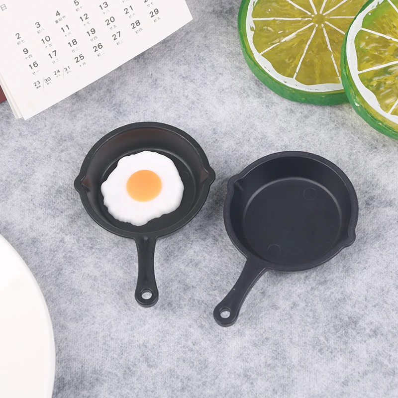 1:12 Dollhouse Miniature Frying Egg Pans for Dolls House Cooking Ware Play Kitchen Toy Accessories