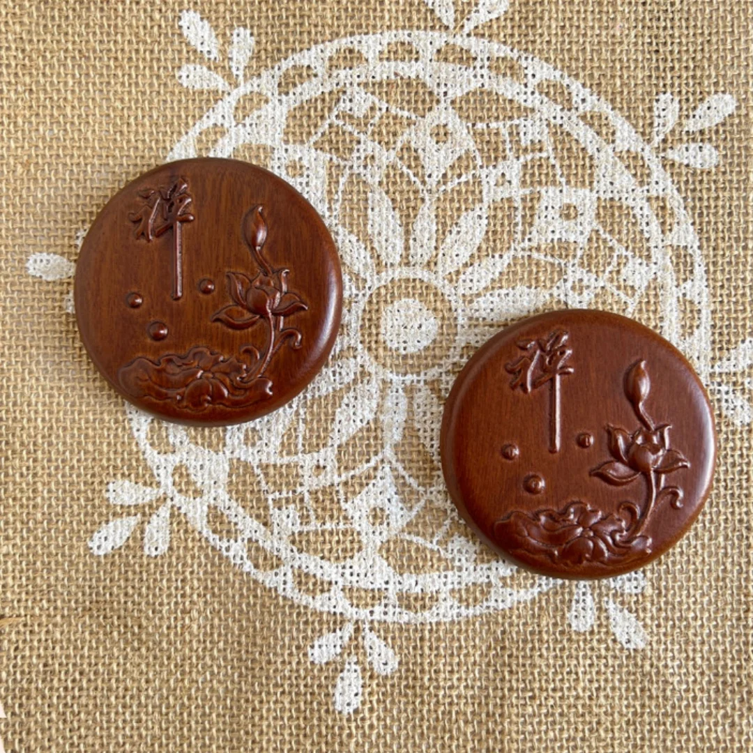 샌달우드 휴대용 화장 거울, 레트로 휴대용 원형 거울, 여행용 터치업 거울, 소녀들을 위한 선물