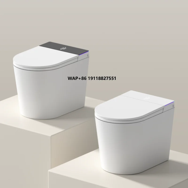 

Modern Smart Charging Ceramic Dual-Flush Villa Bathroom Set Remote Control Floor-Mounted Smart Toilet Shower Cleaning