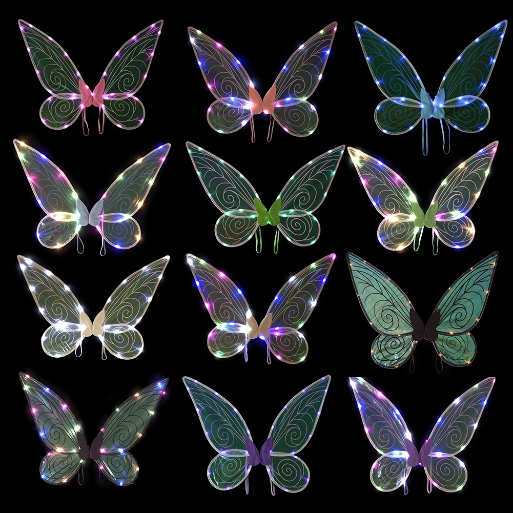 Butterfly Fairy Wings Stage Performance Kids Girls Fairy Angel Wings Decoration Photography Props Party Favors Christmas Costume