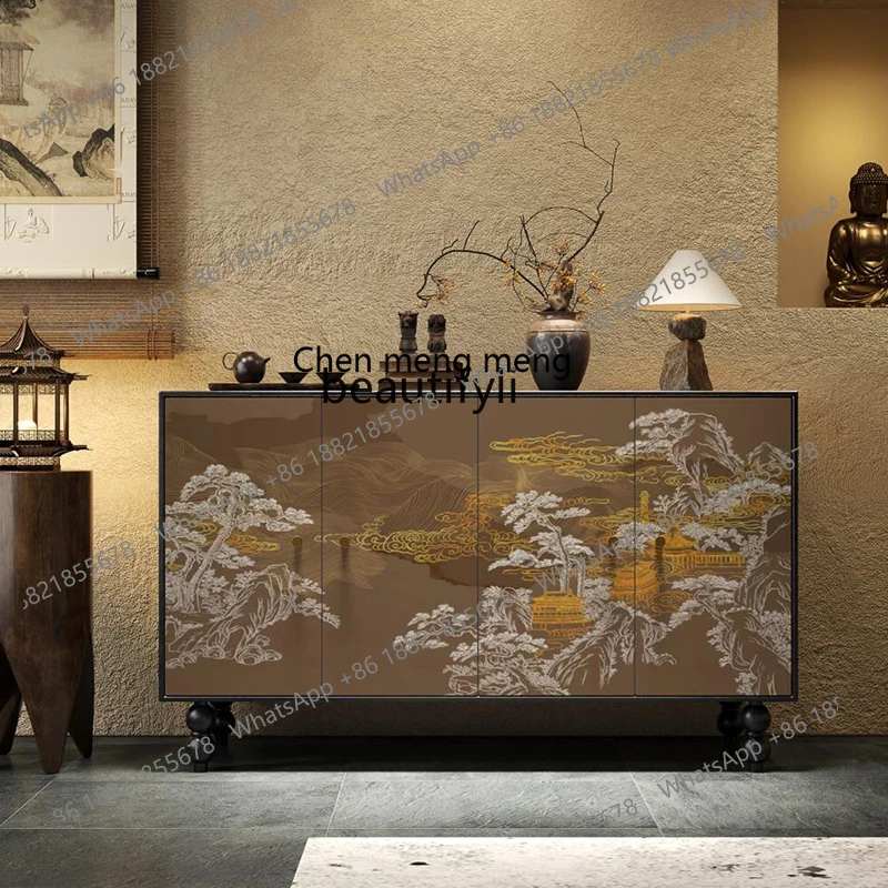 French entrance, Chinese style living room retro, bucket cabinet, side cabinet, restaurant preparation cabinet commercial
