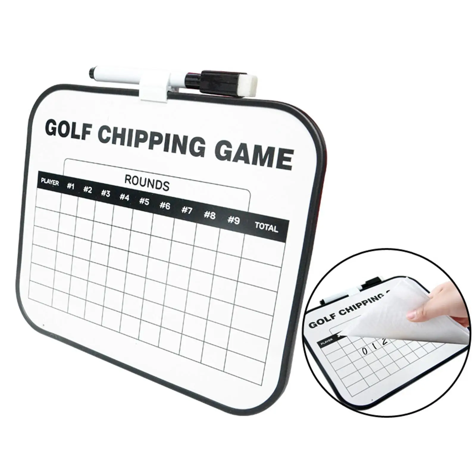 

Erasable Golf Scorecard Whiteboard Game Score Reusable Accessories Coach Board Data Record for Coach Gifts Coaches Lawn Sport