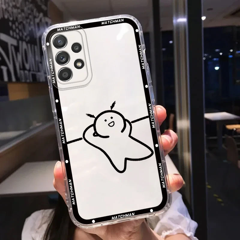 เคสสำหรับ Samsung Galaxy S23 Ultra S21 S22 FE Note 20 Ultra 10 S20 Plus S25 Edge S24 เคสโทรศัพท์แบบนิ่ม ลายตัวการ์ตูนน่ารัก