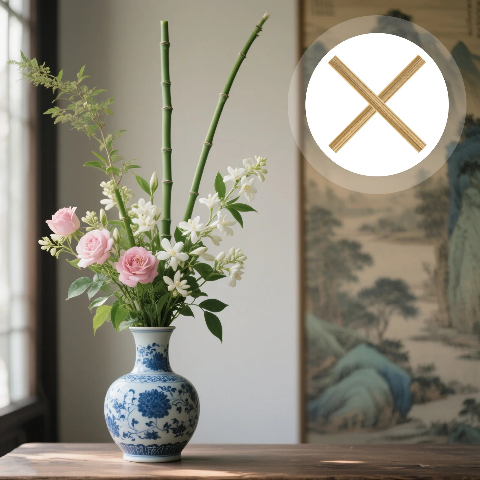 

100Pcs Floral Wire Stem Connecting Tube Copper Mini Flower Pole Connector for DIY Basket Weaving Crafting Artificial Flower