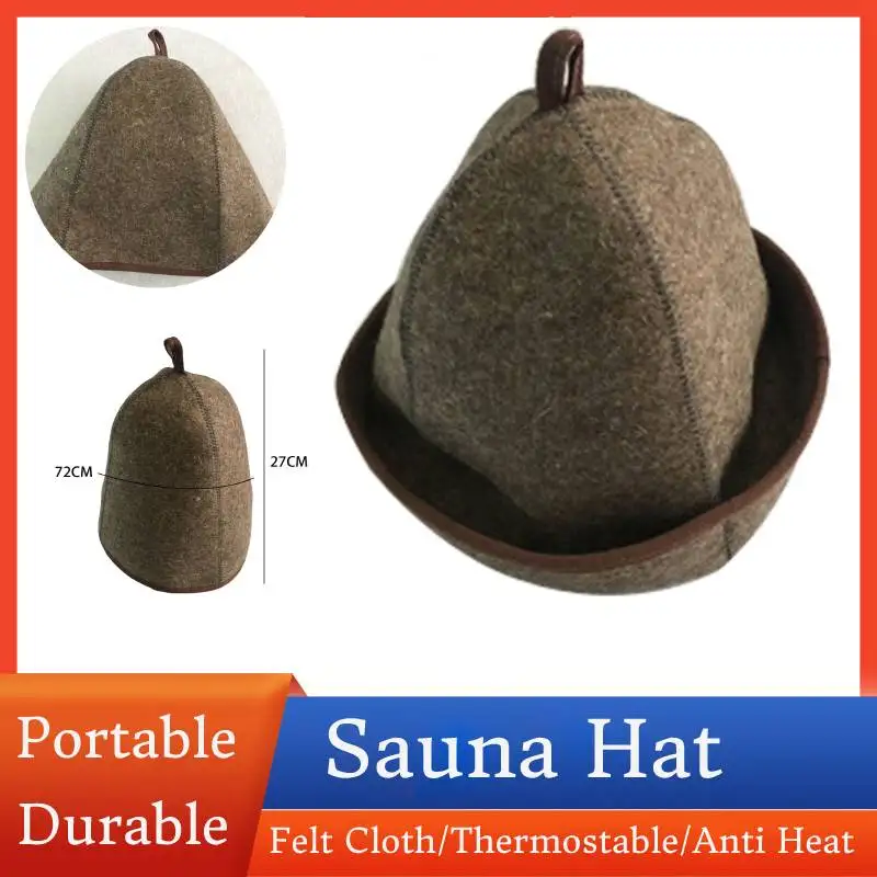 1 Piece Sauna Hat 3mm Thick Thermostable Headgear Accs Hair Stylish Banya Head Protect Portable for Men Women Shower Bath House