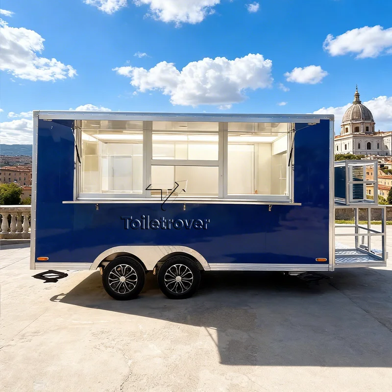 

Enclosed Food Trailer Full Kitchen Awning Stainless Steel Concession Outdoor Street Vending Mobile Food Trailer for Sale
