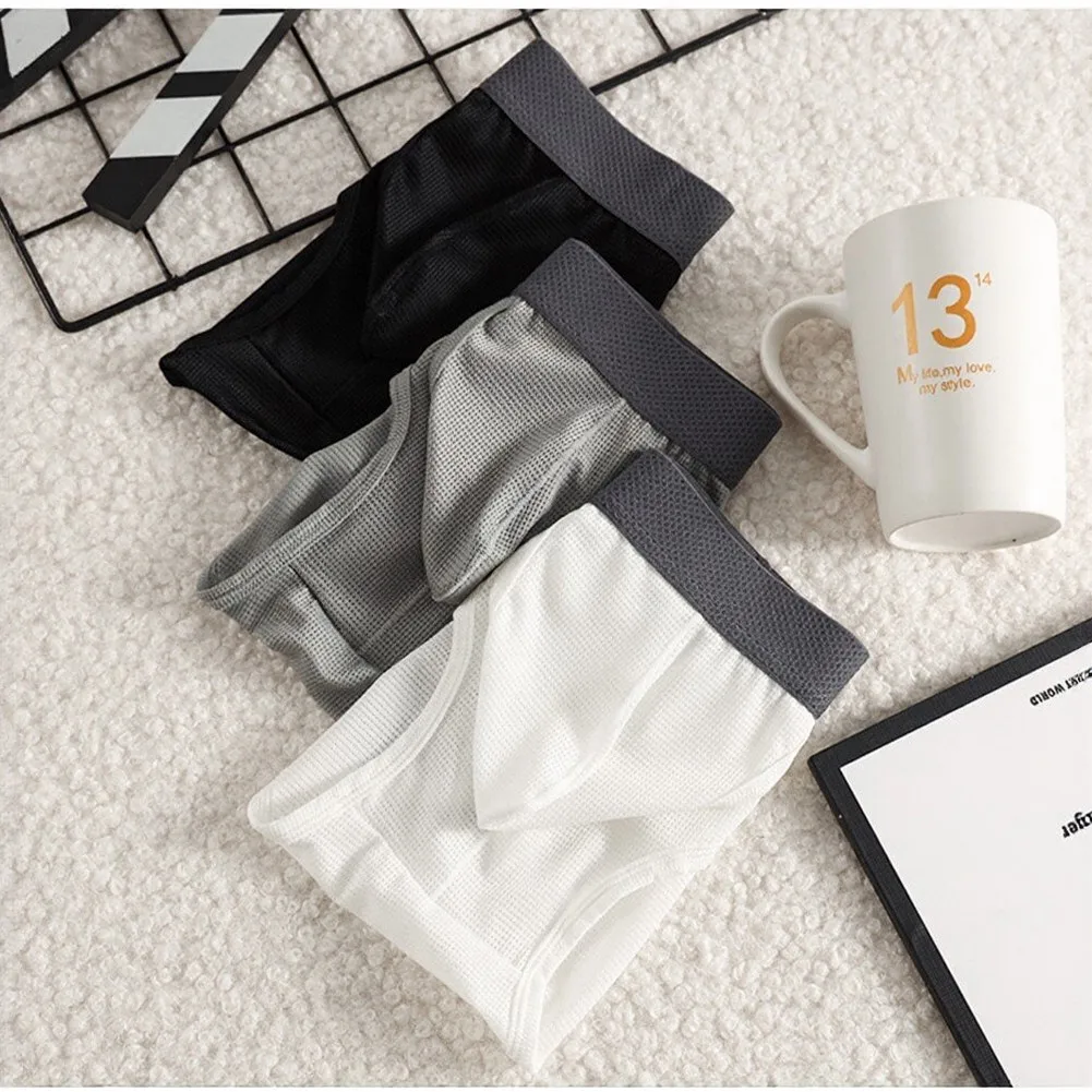 Man Separation U Bulge Pouch Front Open Underpants Quick Drying Panties Breathable  Sexy Thin Quick Drying Panties Cuecas