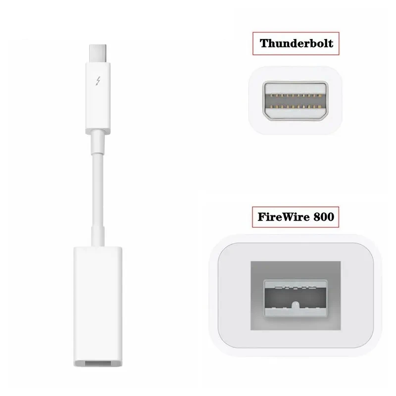 Apple Thunderbolt To FireWire 800 Adapter Thunderbolt To Fire 1394B, Suitable For Mac Computers Equipped With Thunderbolt Ports