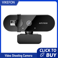 4K Webcam 1080P Mini Camera 2K Full HD Webcam with Microphone 30fps USB Web Cam for Auto Focus PC Laptop Video Shooting Camera