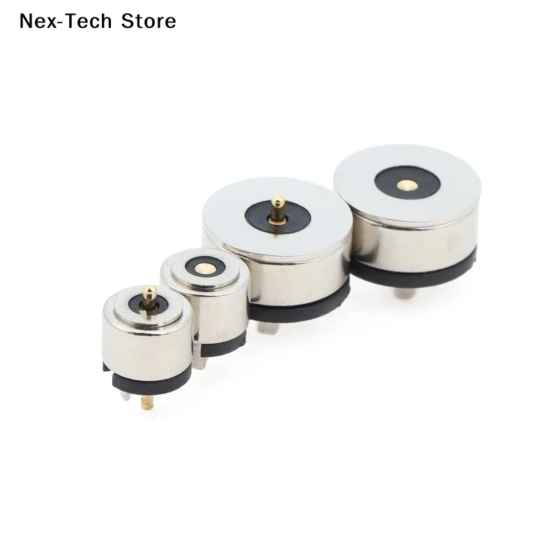 1Set 2Pcs Round High Current Magnet Suction Spring Pogo Pin Connector Male And Female Probe DC Power Charging Magnetic Connector