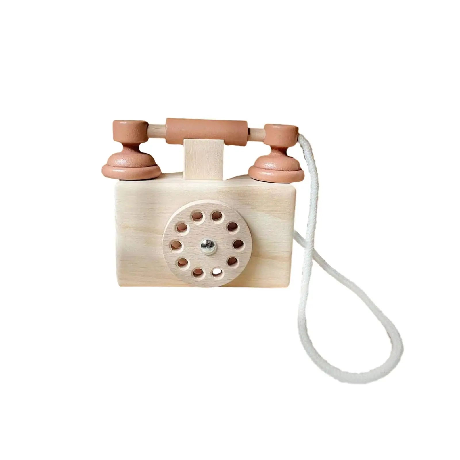 Wooden Phone Toy Early Educational for Parent Child Interactive Toy Basic Life