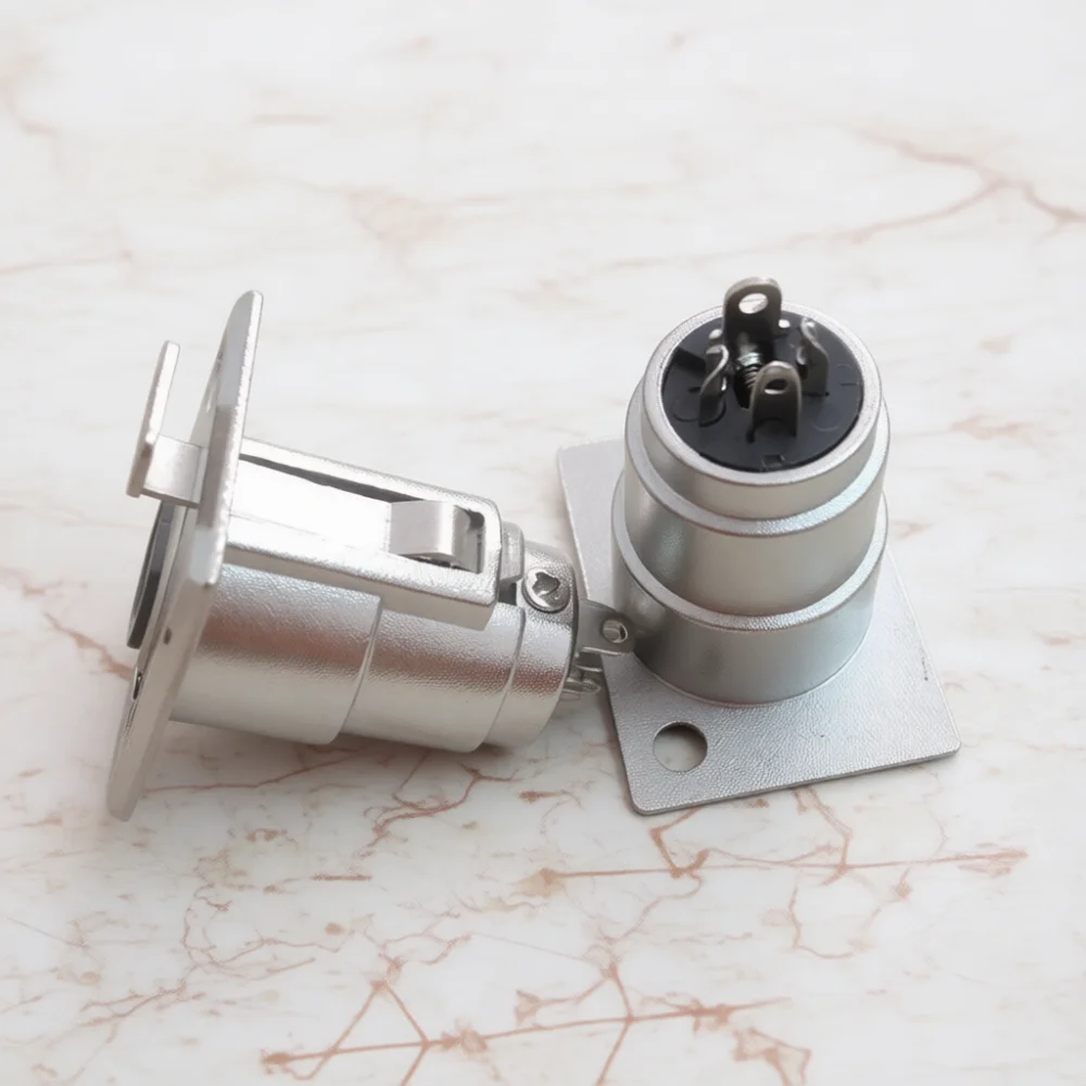 Reliable XLR 3 Pin Female Chassis Connector For Professional Audio Engineering Stage Speaker Mixer Amplifier System