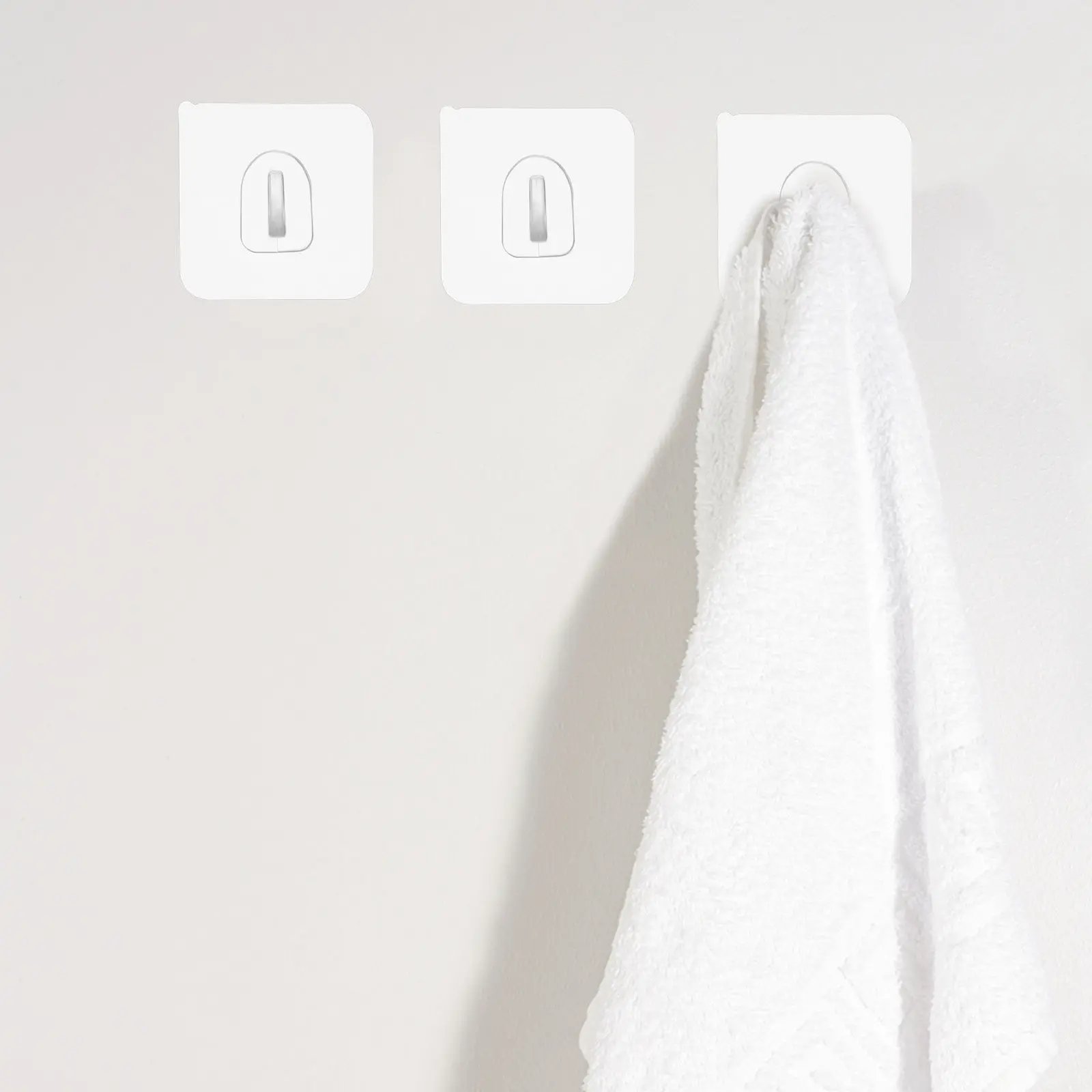 30Pcs Transparent Self Adhesive Wall Hooks Sticky Clear Hanging Hooks for Kitchen Bathroom Door Clothes Towels Cups Organizer