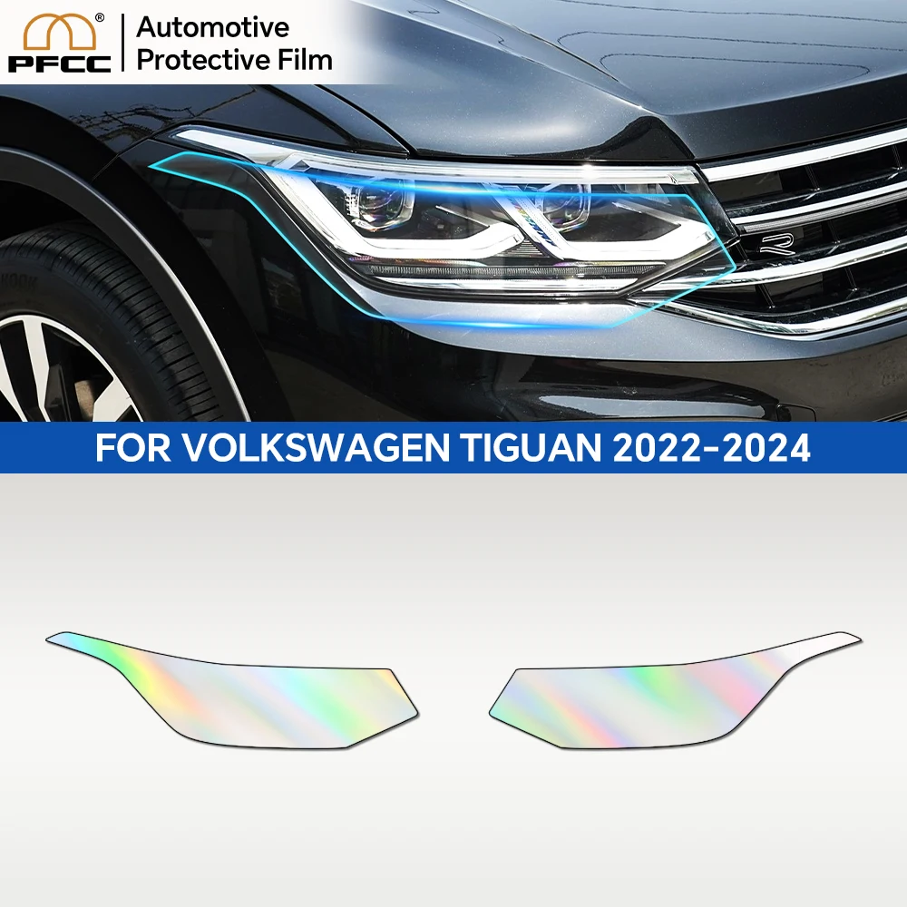 

Предварительно вырезанная пленка для VOLKSWAGEN TIGUAN 2022-2024 автомобильных фар заднего вида PPF, пленка B C, защитная наклейка для краски, защита от царапин