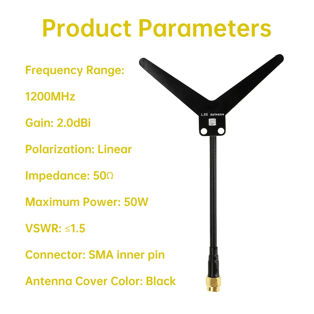 1.2G FPV Antenna Racing Drone Video Transmission Antenna with 50W High Power and 2.0dBi Gain