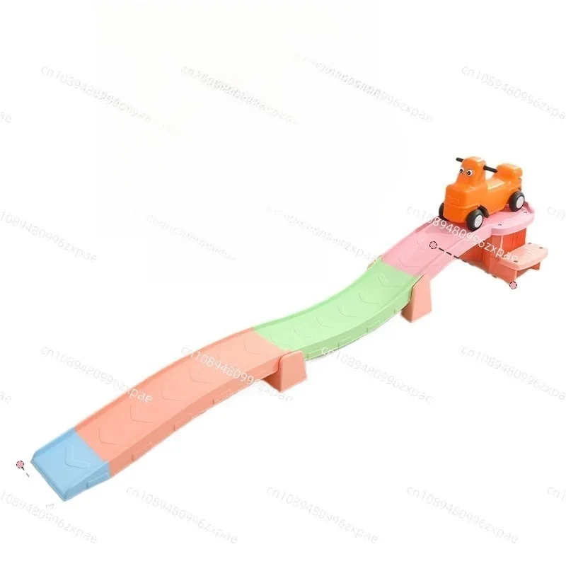 Plastic Toy Roller Coaster with Sliding Car - Fun Amusement Ride for Kids