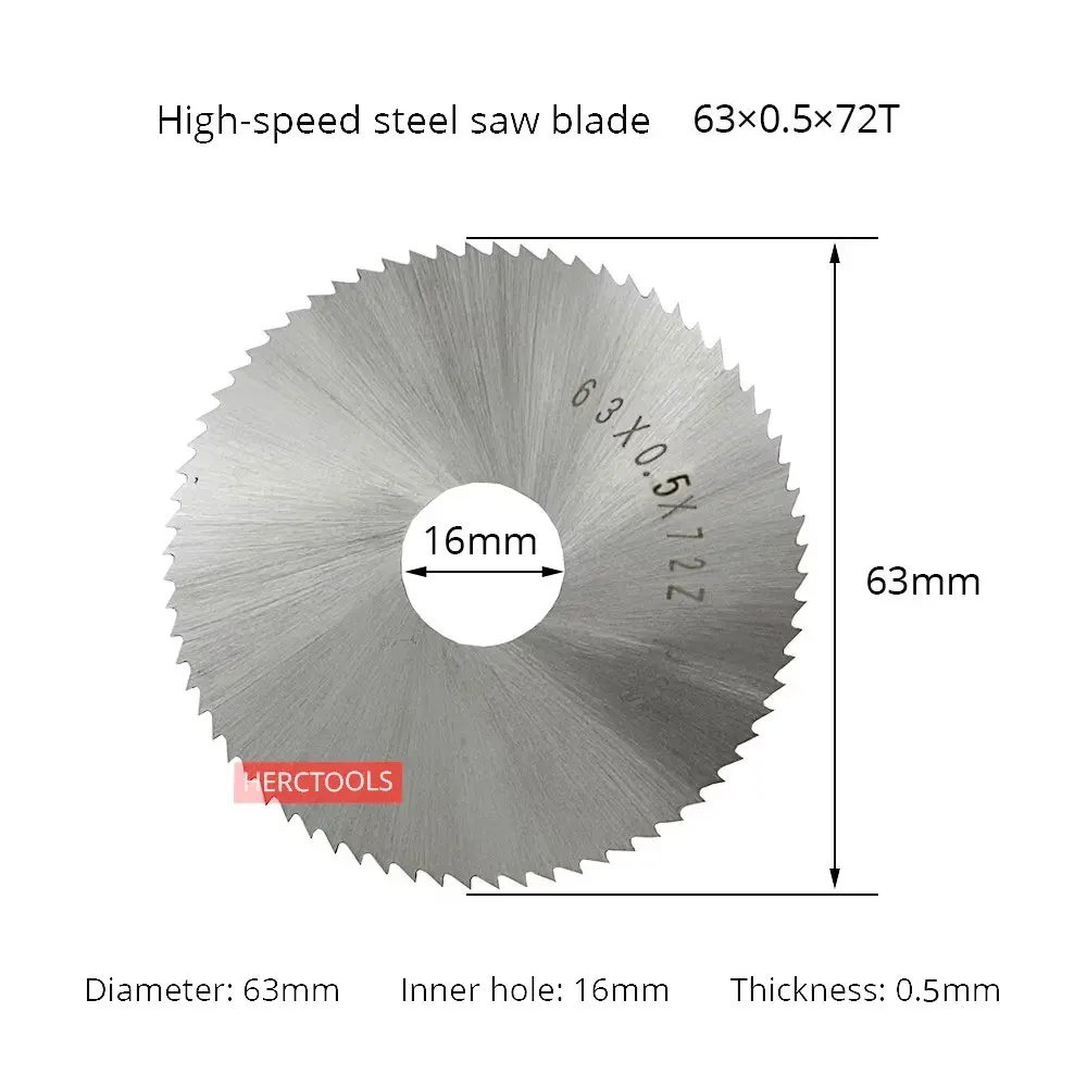 63 mm Circular Saw Blade, Alloy High-Speed Steel Diamond Resin Woodworking Saw Blade, Mini Table Saw Cutting Small Saw Blade view 6