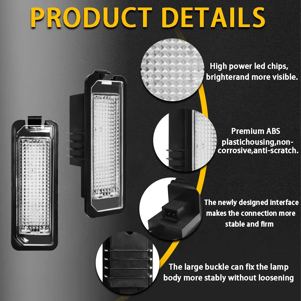 

Для Volkswagen VW Phaeton Polo/Derby 2000 ~ 2024 автомобильные лампы номерного знака, прямая замена заднего фонаря, аксессуары