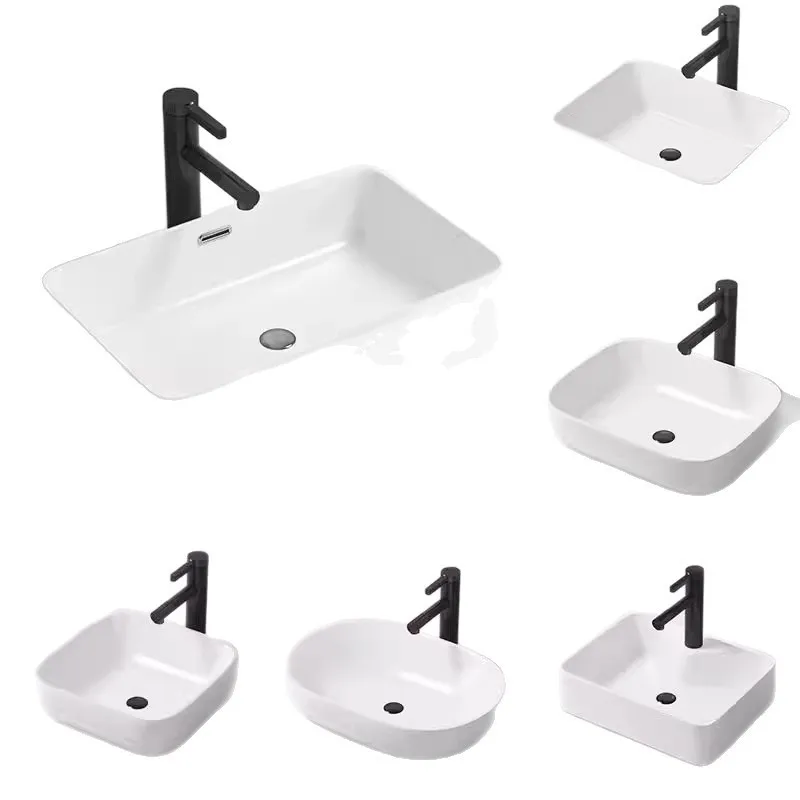 

Hotel countertop basin Balcony wash basin Ceramic washbasin plate Single basin Bathroom washbasin Washbasin Foreign trade