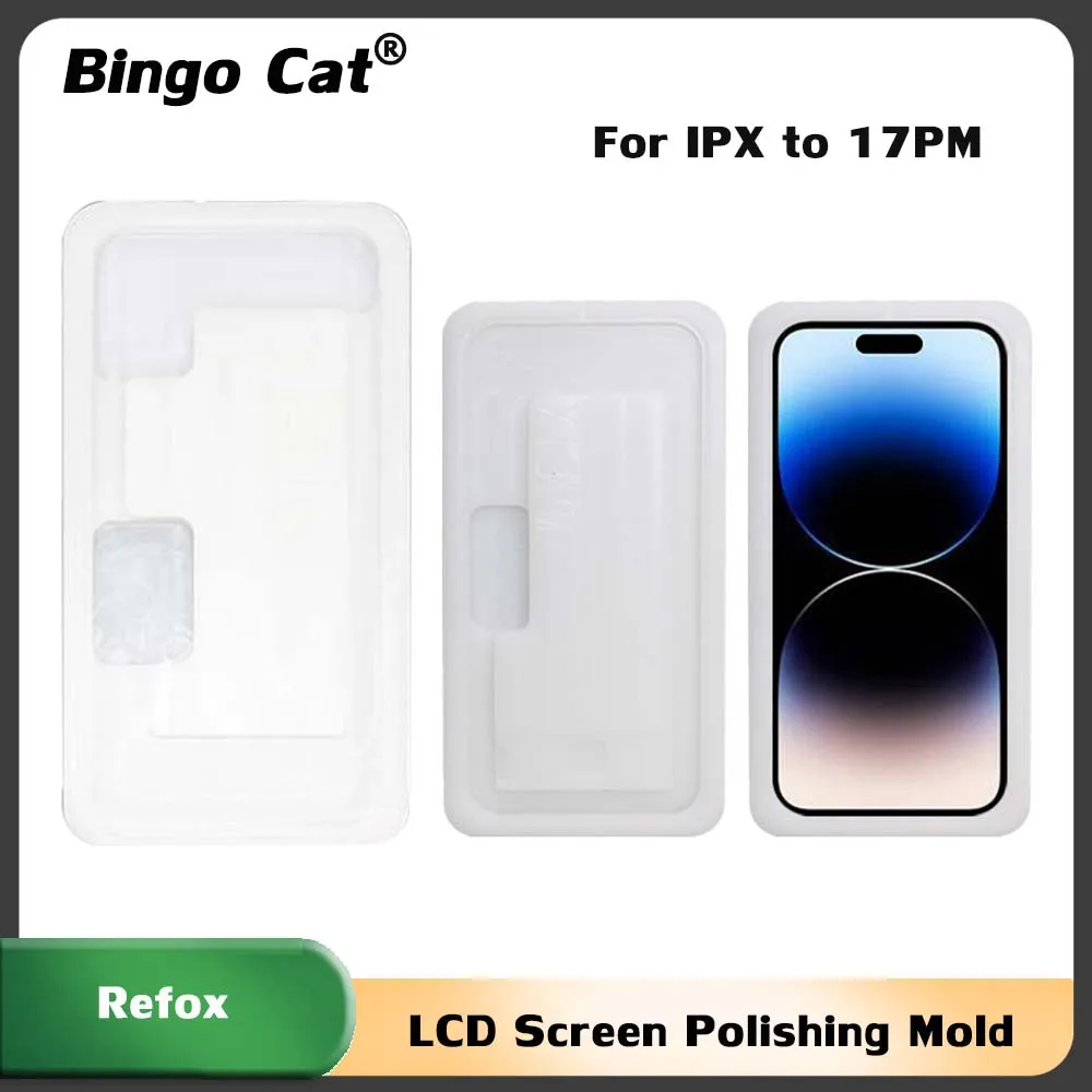 refox-molde-de-polimento-de-tela-lcd-a-prova-d'agua-para-iphone-17-16-16pro-15-15pro-13-14promax-12-display-lcd-ferramenta-de-reparo-de-molde-polones
