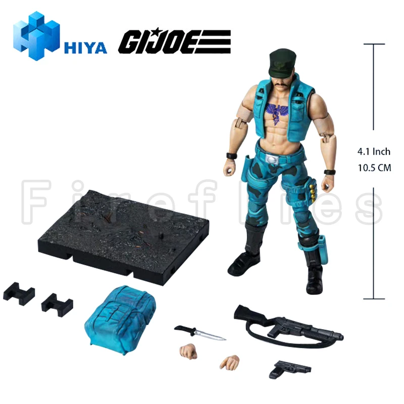 [Pré-encomenda] 1/18 HIYA 4 polegadas Figura de ação Mini série requintada G.I.Joe Gung-Ho versão marinha brinquedo modelo de anime