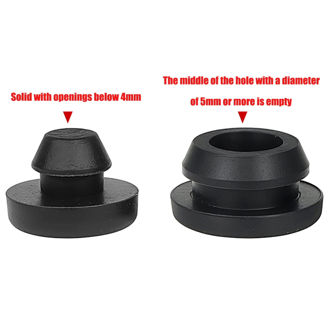 2.5-80.6mm High Temperature Black Conical Snap-on Silicone T Type Plug Blanking End Caps Tube Inserts Bung Waterproof Dustproof