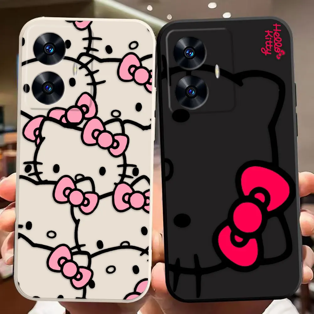 

Cartoon Cat Hello K-Kitty Custom Phone Case For Realme C65 C63 C55 C53 C33 C30 C21Y C20 C12 C11 P35 GT NEO 2 20 30 50I 50 Case