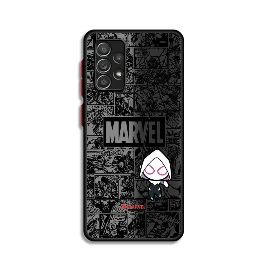 Cute Marvel Spider Man Cover Phone Case for Samsung Galaxy A11 A42 A71 A04s A04e A03s Core A02s A50 A30 A70 A10 A20 Matte Clear