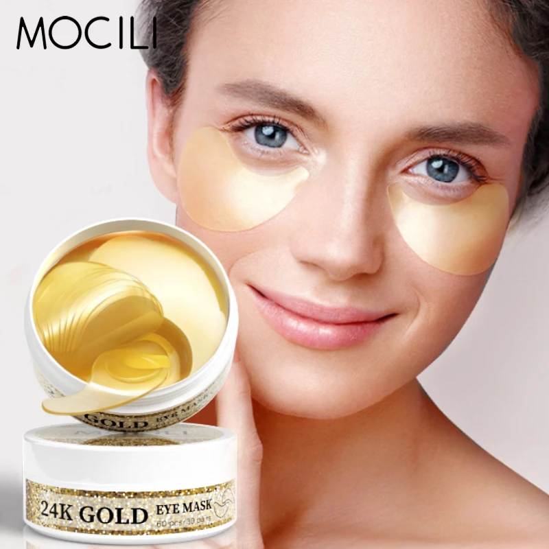 

60pcs 24k Gold Lifting Eye Mask Moisturizing Anti Dark Circles Eyes Bags Improve Fine Lines Firming Skin Eye Care Product