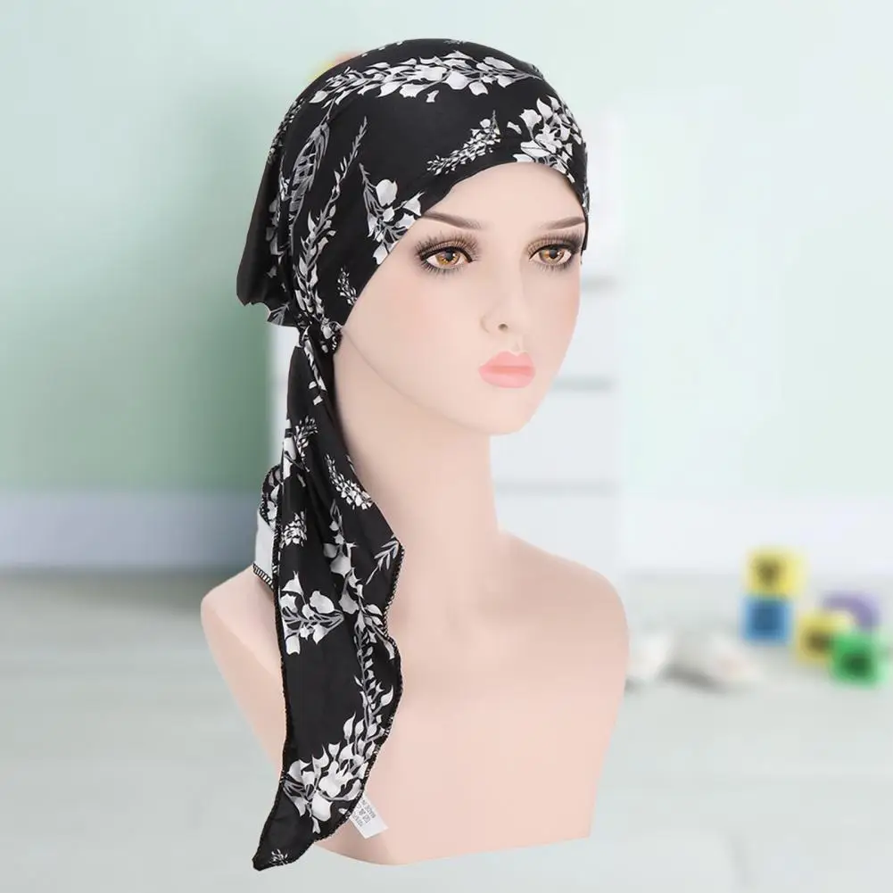 Fashion Bandana Hat  Foldable Women Headscarf Cap  Floral Print Headscarf Cap